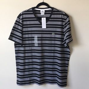 Lacoste Men’s Crewneck Striped T-Shirt